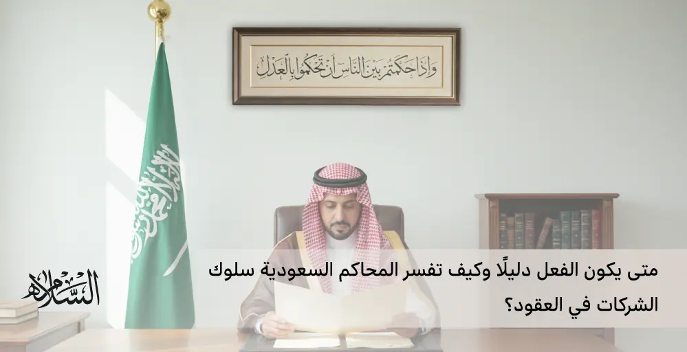 متى يكون الفعل دليلًا وكيف تفسر المحاكم السعودية سلوك الشركات في العقود؟ متى يكون الفعل دليلًا وكيف تفسر المحاكم السعودية سلوك الشركات في العقود؟